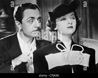 Myrna Loy e William Powell in 'Double nozze", 1937 Foto Stock
