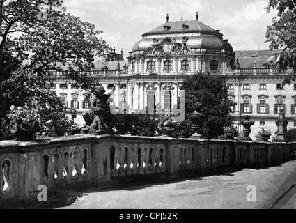 La residenza del principe dei vescovi in Würzburg, 1937 Foto Stock