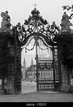 Il cortile della residenza del principe dei vescovi in Würzburg, 1943 Foto Stock