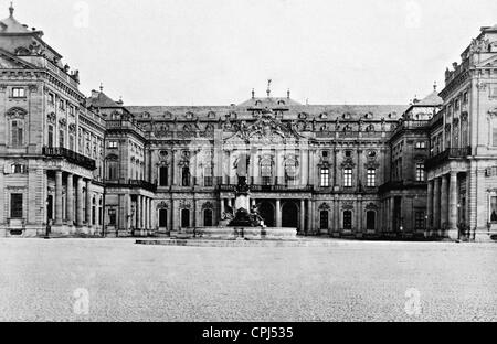 La residenza del principe dei vescovi in Wuerzburg Foto Stock