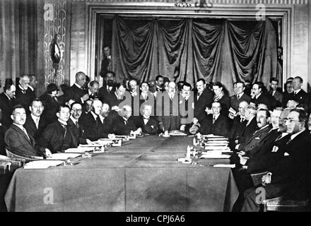 Riparazioni commissione di Parigi, 1929 Foto Stock