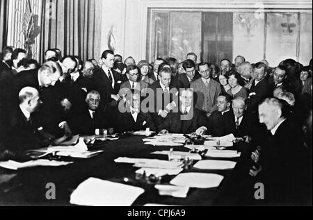 Riparazioni commissione di Parigi, 1929 Foto Stock