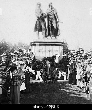 Inaugurazione del monumento Goethe-Schiller in San Francisco, 1901 Foto Stock