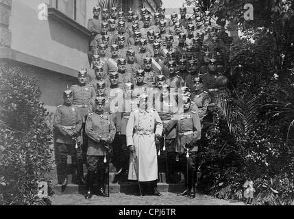 Wilhelm II visitando le truppe in Metz, 1914 Foto Stock