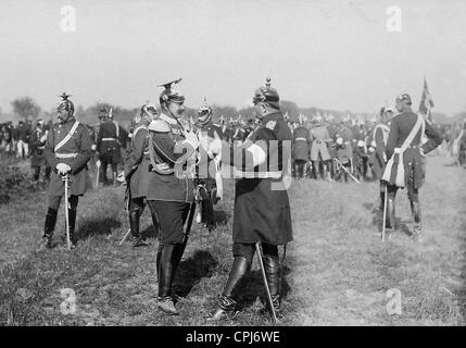 Wilhelm II e il generale von der Planitz, 1902 Foto Stock