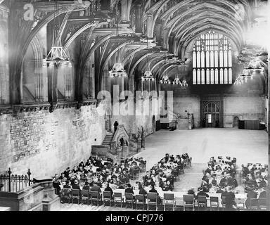 La reception per il Legionario americano soldati nella Westminster Hall, 1937 Foto Stock