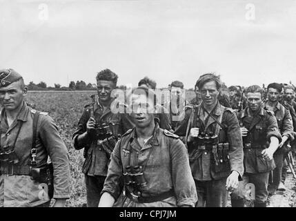 Soldati tedeschi nel settore meridionale del Fronte Orientale, 1942 Foto Stock