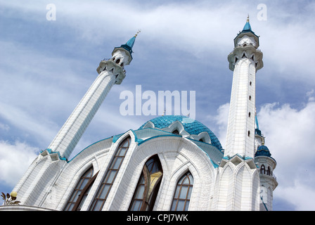 Moschea Koul-Sharif è il più grande in Europa nel Cremlino di Kazan, Tatrstan, Russia Foto Stock