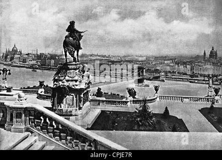 Vista sulla città di Budapest, 1918 Foto Stock