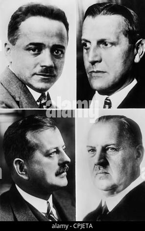 Engelbert Dollfuss, Emil stramba, Franz Winkler e Carl Vaugoin, 1934 Foto Stock