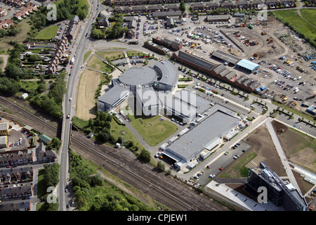 Vista aerea del College di Darlington Foto Stock