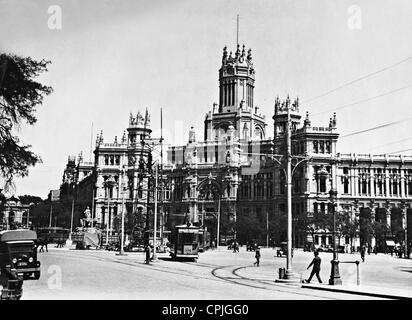 Uffici postali principali Building a Madrid, 1930 Foto Stock