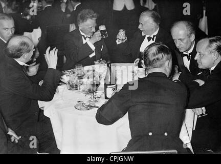 Serata sociale del tedesco e inglese Philharmonic Orchestra, 1936 Foto Stock