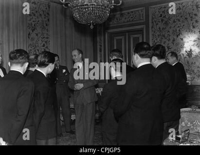 Conferenza stampa di Wilhelm Furtwangler in Varsavia, 1936 Foto Stock