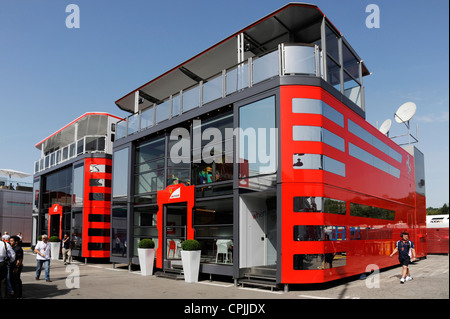 Team Ferrari ospitalità durante il Gran Premio di Formula Uno di Spagna 2012 Foto Stock