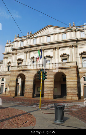 Mondo del famoso teatro La Scala di Milano, Lombardia, Italia Foto Stock