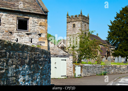 Trinità Santa Chiesa Parrocchiale, Ashford nell'acqua, Derbyshire Foto Stock