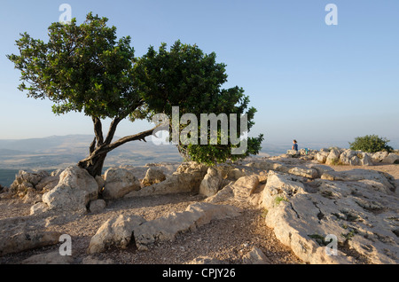 Montare Arbel al di sopra del Mare di Galilea. Israele. Foto Stock