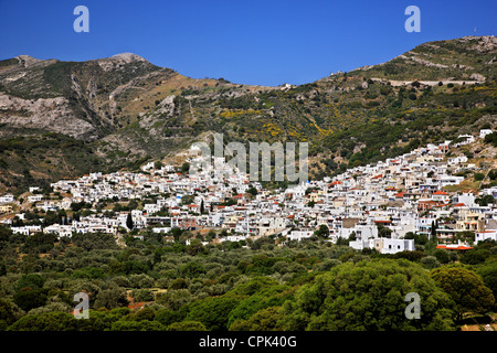 Villaggio di Filoti, il più grande villaggio delle Cicladi, isola di Naxos, Cicladi Grecia. Foto Stock