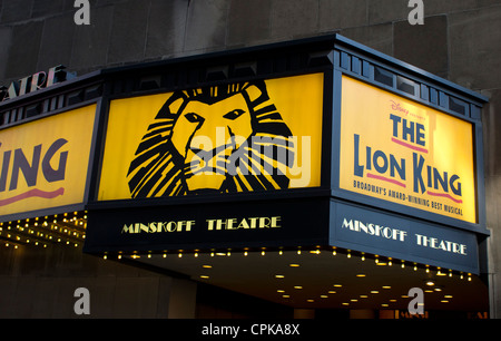 Il Re Leone al Minskoff Theater di New York City Foto Stock