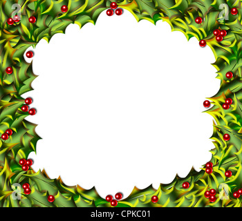 Telaio di natale di agrifoglio variegato Foto Stock