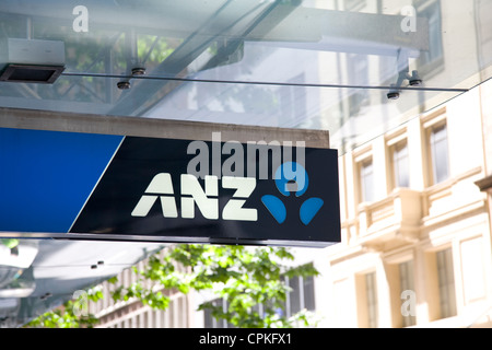 Cartello della filiale ANZ a Sydney, NSW, Australia, Australia e nuova Zelanda Foto Stock