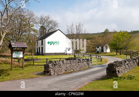 Centro visitatori di Epynt nel Epynt, o colline di Eppynt nel Galles del Sud. Si trova ad est delle due strade che attraversano Eppynt da sud a nord. Foto Stock