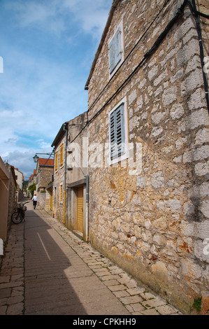 Le corsie a Stari Grad in isola di Hvar Croazia Europa Foto Stock