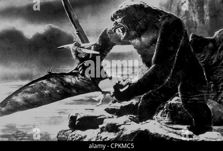 Un ritratto in bianco e nero di King Kong e Fay Wray dal 1933 film King Kong. Foto Stock