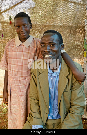 Ritratto di Padre keniota e figlia Foto Stock