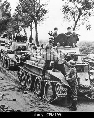 Tedesco e soldati russi in Polonia, 1939 Foto Stock