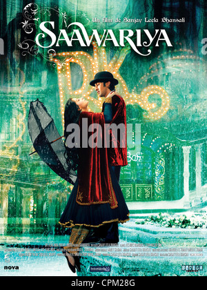 Saawariya anno : 2007 India Direttore : Sanjay Leela Bhansali Sonam Kapoor, Ranbir Kapoor Poster francese basato su Fyodor Dostoyevsky D'après Fyodor Dostoyevsky Foto Stock