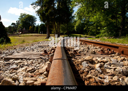 Ferrovia a scartamento ridotto in funzione circa i motivi del Bicton park giardini botanici,Budleigh Salterton vicino a Exeter, Devon, Regno Unito. Foto Stock