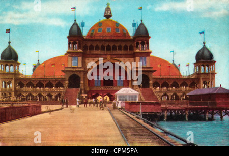 Ingresso, Saltair Pavilion, fantastica Salt Lake, Utah, circa 1910 Foto Stock