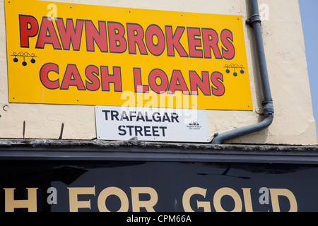 Segno Pawnbrokers in Brighton (nord corsie) Foto Stock
