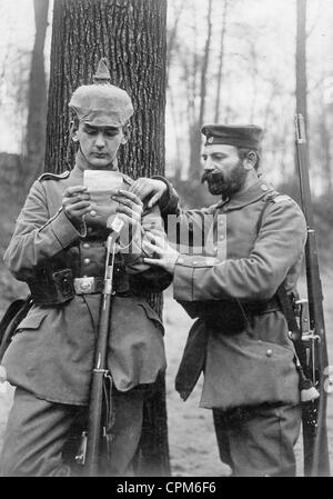 I soldati tedeschi sul fronte occidentale, 1914 Foto Stock