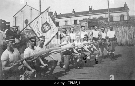 I soldati di un esercito polacco in Francia, 1918 Foto Stock