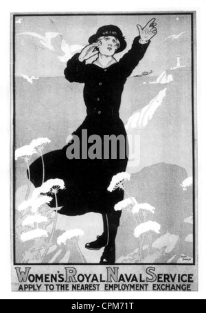 British propaganda poster da WWI Foto Stock