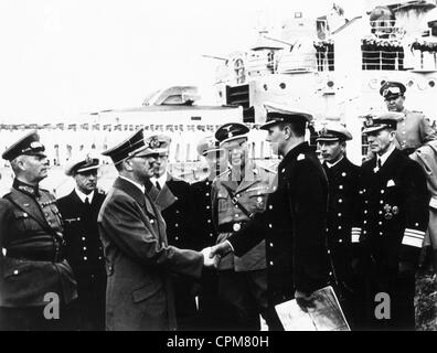 Hitler visiti la Westerplatte, 1939 Foto Stock