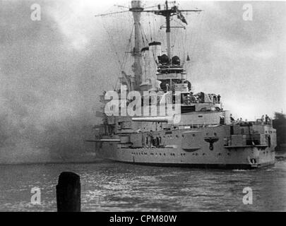 Bombardamento di Westerplatte, 1939 Foto Stock