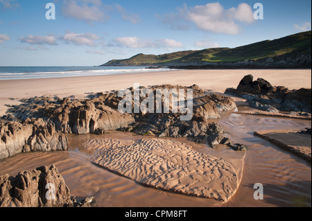 Dawn, Woolacombe Bay, Devon Foto Stock