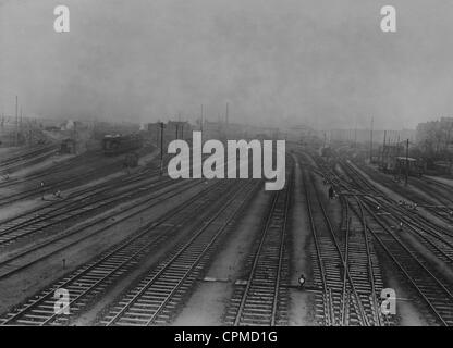 Sciopero ferroviario nell'impero tedesco, 1922 Foto Stock