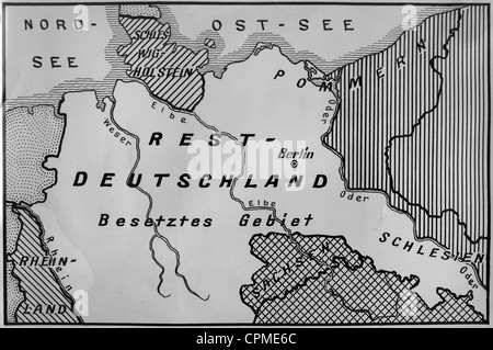 Mappa di Restdeutschland fesa (Germania), 1939 Foto Stock