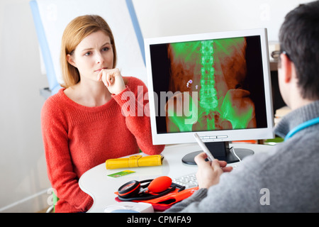 Consultazione di Urologia DONNA Foto Stock