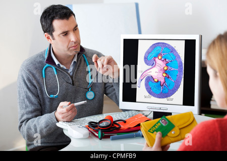 Consultazione di Urologia DONNA Foto Stock