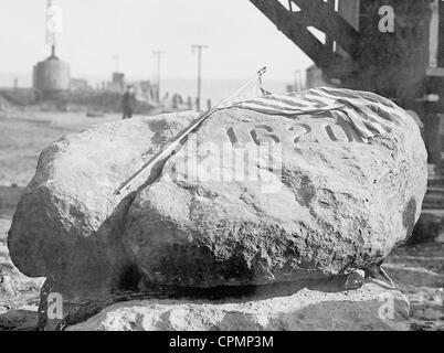 Plymouth Rock nel 1620 Foto Stock