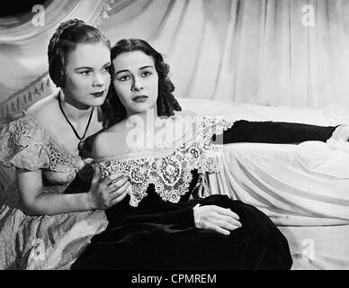 Marianne Simson e Ilse Werner in 'Die schwedische Nachtigall', 1941 Foto Stock