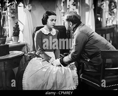 Ilse Werner e Ernst Sattler in 'Die schwedische Nachtigall', 1941 Foto Stock