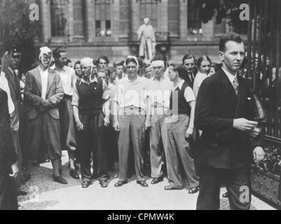 Gli studenti dopo una lotta, 1932 Foto Stock