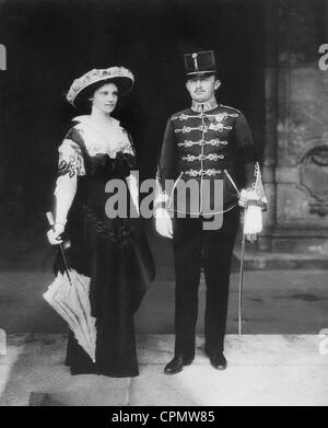 L'imperatore Carlo I con la moglie Zita Foto Stock